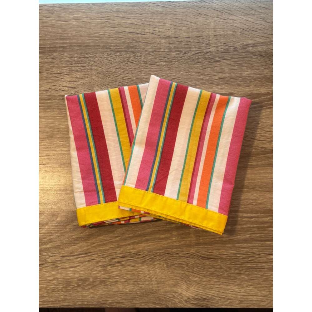 Vintage Ralph Lauren Striped Pillow Cases Set of 2